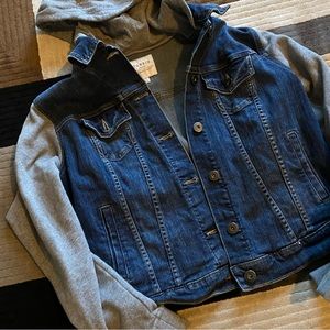 TORRID Knit hooded denim jacket size 0